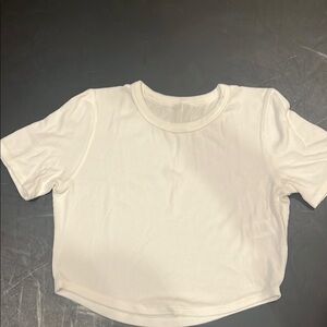 White Cropped T-Shirt
